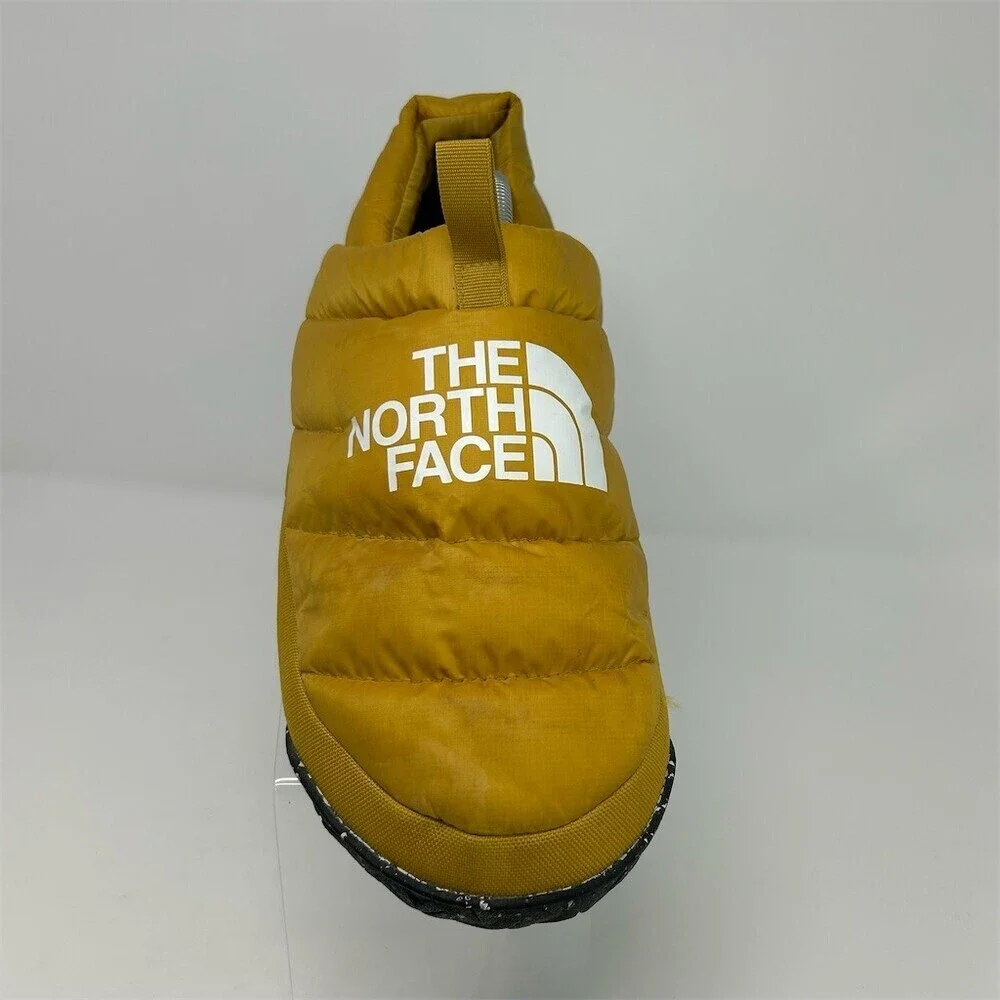 The North Face Nuptse Mule Slippers Unisex Mustard Yellow Insulated Camp Size 13